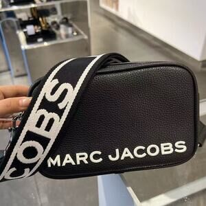 Marc Jacobs Black leather crossbody camera bag